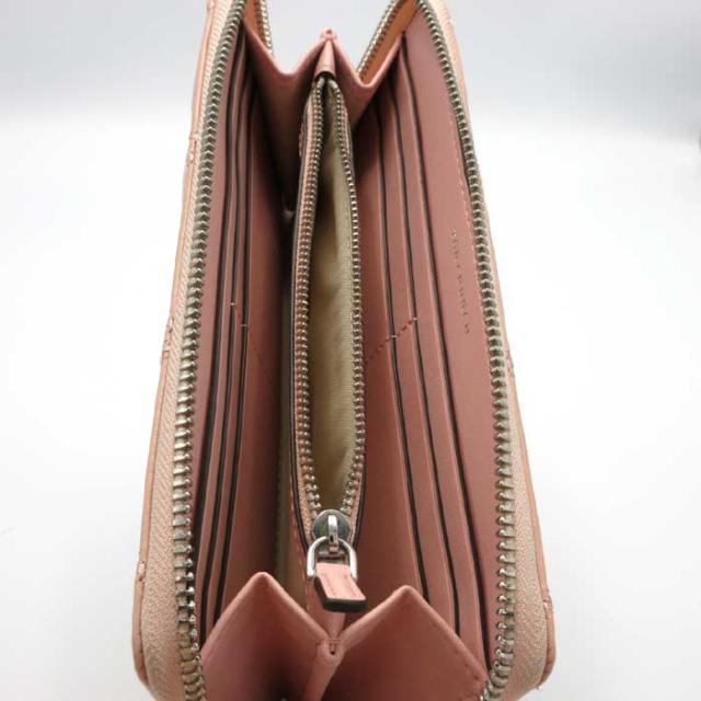 トリーバーチ 財布 長財布 TORY BURCH ウィラ グレーズド ジップ コンチネンタル ウォレット キルティング調 160774 0724 668 (ピンク系) アウトレット レディース トリーバーチ 財布 長財布 TORY BURCH ウィラ グレーズド ジップ