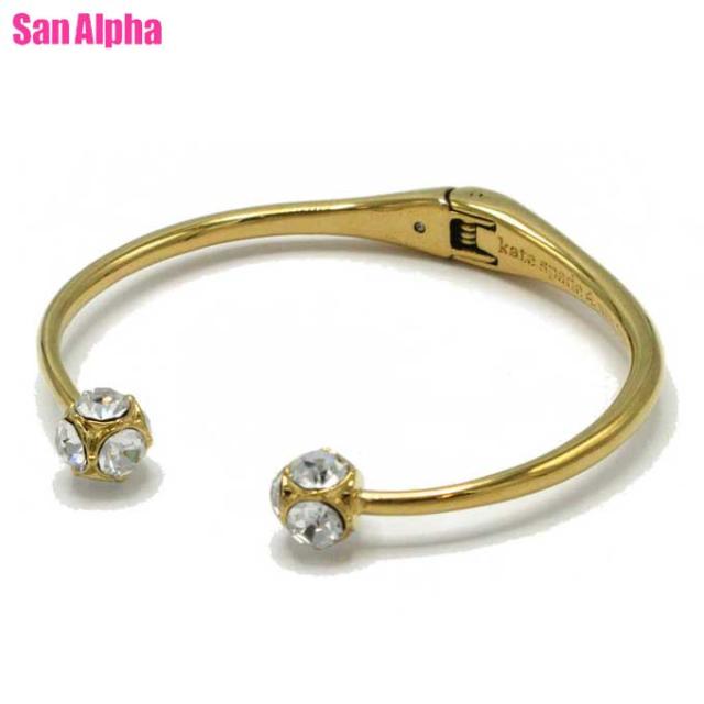 ケイトスペード ニューヨーク アクセサリー kate spade new york レディ マーマレード オープンカフ ブレスレット 腕輪 O0RU1420 921(クリアー×ゴールド) アウトレット レディース【メール便対応(ネコポス)】の通販は 7,700円