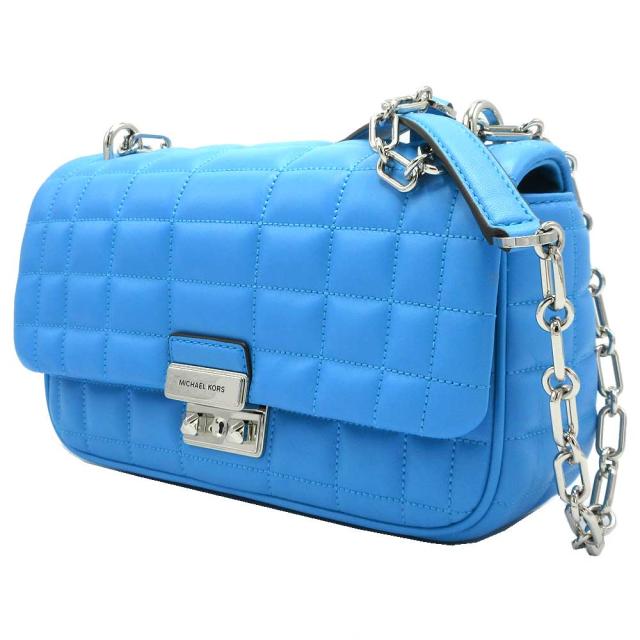マイケル・コース バッグ ショルダーバッグ MICHAEL KORS トライベッカ レザー キルティング ラージ チェーンショルダー 2WAY 斜め掛け 30R4S1SL3L SNTORINI BLUE (ライトブルー系) ブティック レディース