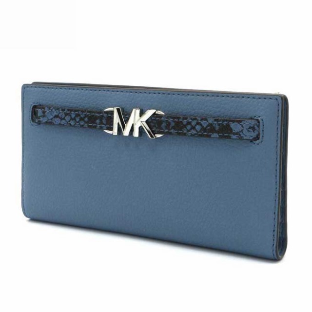 マイケルコース 財布 長財布 MICHAEL KORS パイソン調 リード ラージ スナップ ウォレット 二つ折り 35S4S6RE3L DENIM (デニム) アウトレ