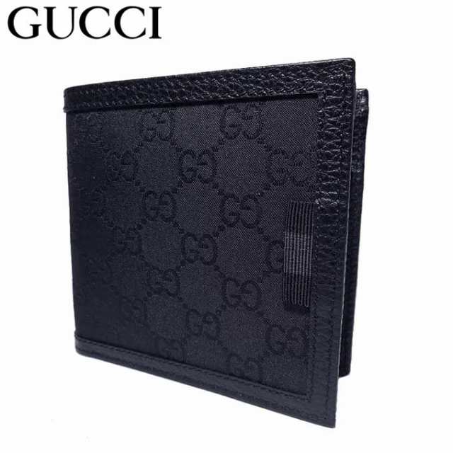 タイプ1 グッチ アウトレット Gucci 財布 Ggナイロン 二つ折り財布 小銭入れ有り Gg柄 ブラック メンズ 二つ折り Gの通販はau Pay マーケット Sanalpha