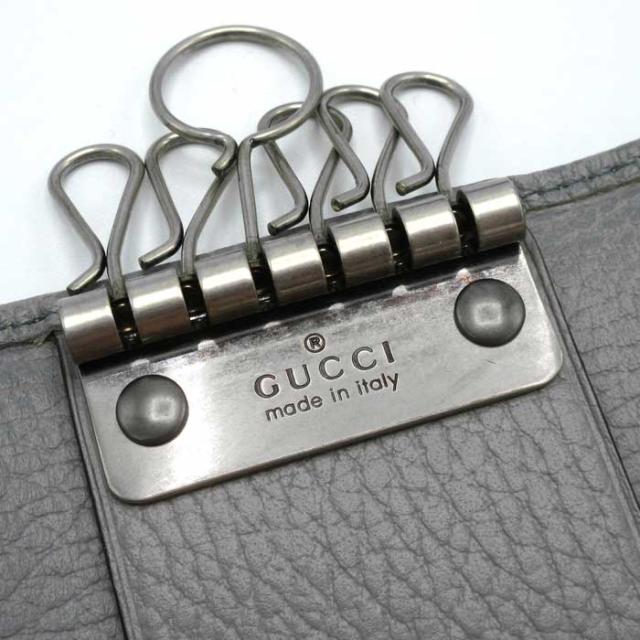 グッチ キーケース GUCCI GGマーモント レザー 6連キーフック 456118 1711(グレー系)　ブティックライン レディース グッチ キーケース GUCCI GGマーモント レザー 6連キーフック 456118
