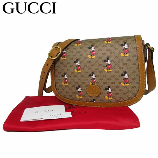 グッチ バッグ ショルダーバッグ GUCCI ディズニーコラボ GG×ミッキー ポシェット 斜め掛け 602694(ブラウン系×マルチカラー)  ブティッ｜au PAY マーケット