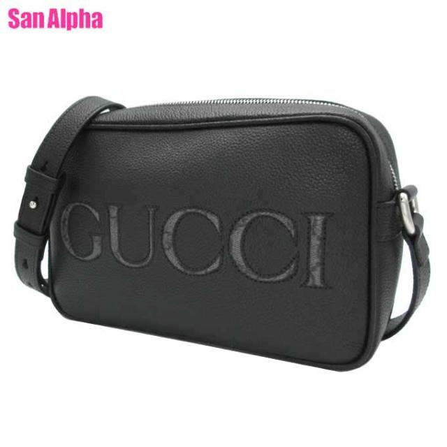 グッチ バッグ ショルダーバッグ GUCCI ロゴ レザー ミニ ショルダー 斜め掛け 768391 (ブラック) ブティックライン メンズ 送料無料