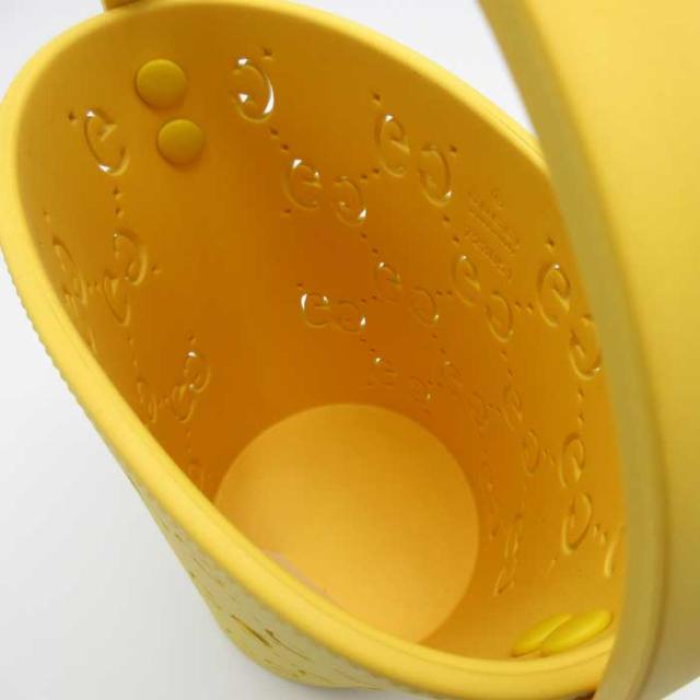 グッチ バッグ ハンドバッグ GUCCI ラバー カット ロゴ GGスプリーム ジュニア バケツバッグ 手下げ 723051 (イエロー系) ブティックライン 子供用 大人兼用 グッチ バッグ ハンドバッグ GUCCI ラバー カット ロゴ GGスプリーム