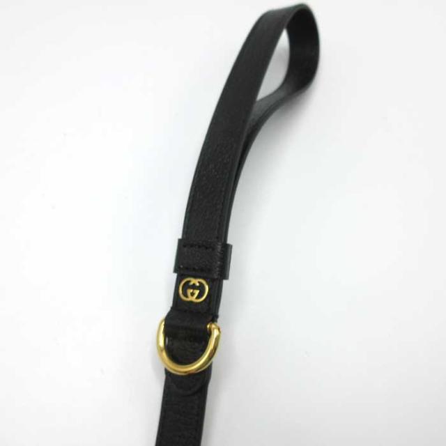 新品 GUCCI グッチ ペット用 レザー リード 愛犬 お散歩 ブラック グッチ ペット用 GUCCI インターロッキング G レザー ペット