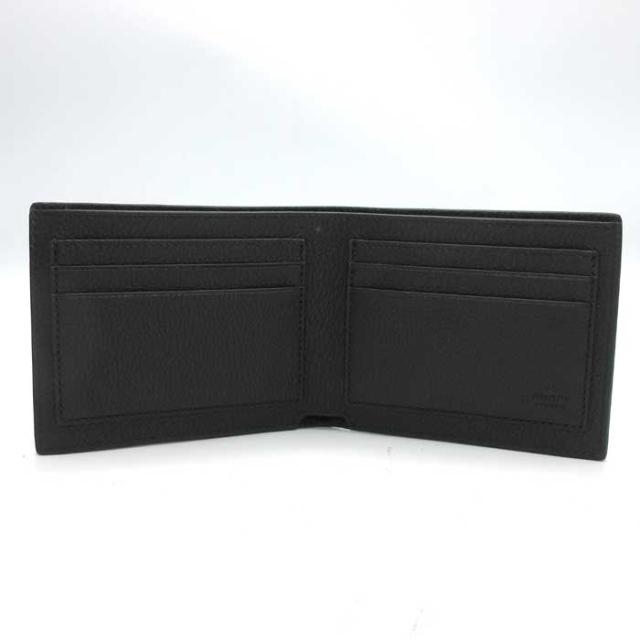 グッチ 財布 二つ折り財布（小銭入れ無) GUCCI エンボス ロゴ レザー ウォレット 658668 (ブラック) ブティックライン メンズ グッチ 財布 二つ折り財布（小銭入れ無) GUCCI エンボス ロゴ レザー