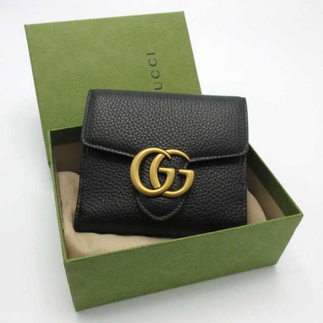 グッチ 財布 二つ折り財布 GUCCI GG マーモント レザー ウォレット