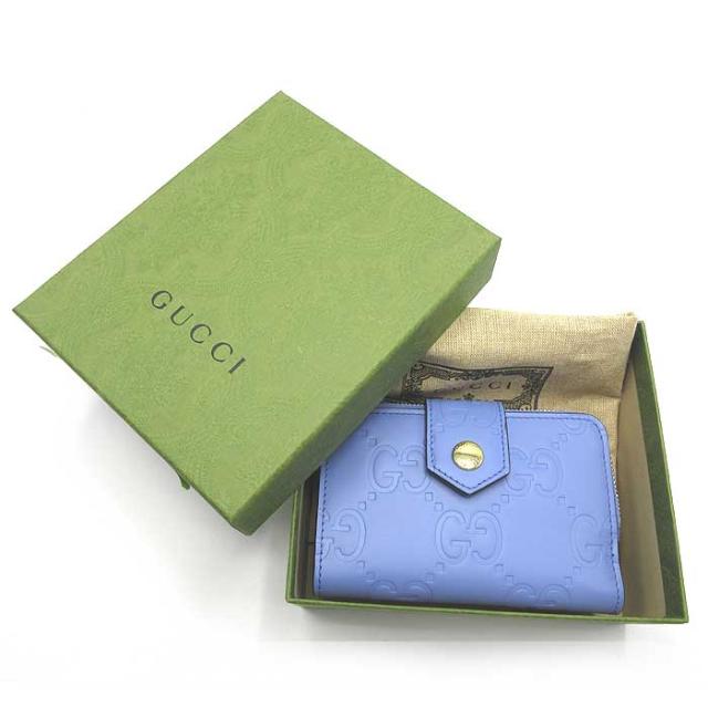 グッチ 財布 二つ折り財布 GUCCI グッチシマレザー ビッグGG L字  