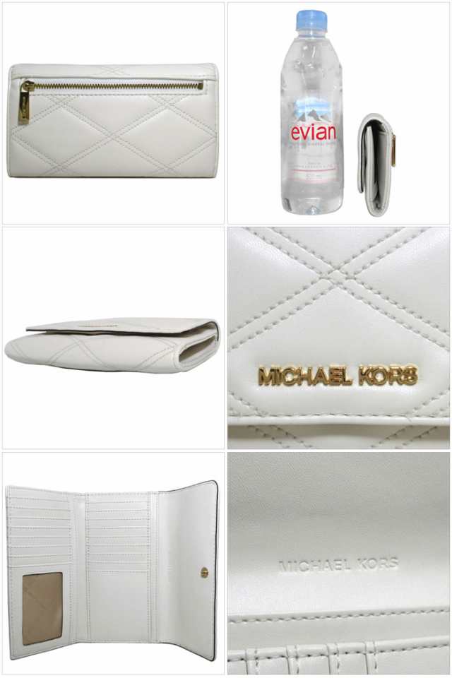 マイケルコース 財布 長財布 MICHAEL KORS ジェット セット トラベル 三つ折り ヴィーガンレザー 35S2GTVF3U OPTIC  WHITE(ホワイト系) ア｜au PAY マーケット