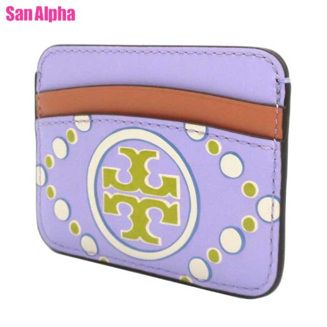 トリーバーチ カードケース TORY BURCH T モノグラム コントラスト エンボス カードケース 137135 500 (ラベンダー×マルチカラー)アウトレット レディース
