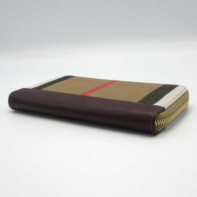 バーバリー 財布 長財布 BURBERRY レザー コットン ハウスチェック  