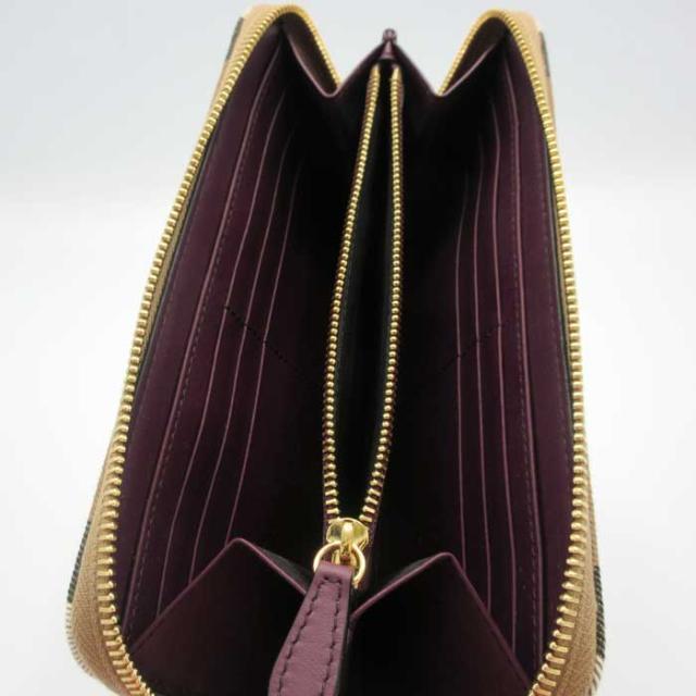 バーバリー 財布 長財布 BURBERRY レザー コットン ハウスチェック  