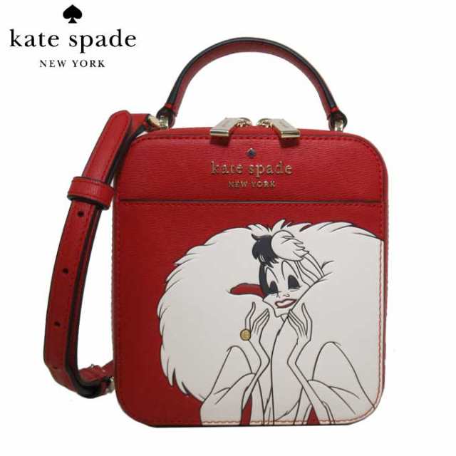 ケイトスペード ショルダーバッグ kate spade レザー ディズニーコラボ 101匹わんちゃん 「クルエラ」モチーフ バニティ ミニバッグ  斜｜au PAY マーケット