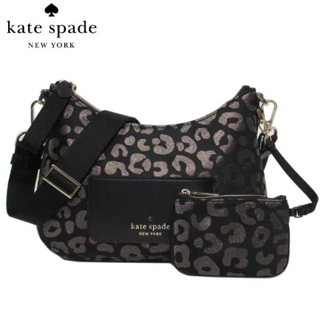 ケイトスペード ショルダーバッグ kate spade チェルシー ザ リトル ベター グラフィック レオパード ジャカード クロスボディ 斜めがけ コインポーチ付き K9303 001 (ブラックマルチ) アウトレット レディース の通販は