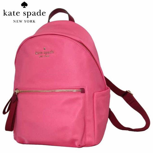 ケイトスペード バッグ リュック kate spade チェルシー ナイロン メタルロゴ ミディアム バックパック WKR00556  651(ピンク系) アウトレ｜au PAY マーケット