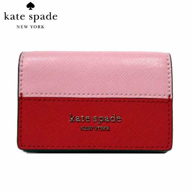 ケイトスペード 財布 三つ折り財布 kate spade スペンサー ミニ トライフォールド ウォレット ミニ財布 PWRU7854  613(ピンク系×レッド系の通販はau PAY マーケット - SanAlpha - 財布