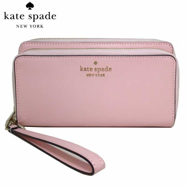 ケイトスペード 長財布 WLR00631 101(ピンク系) レザー キャリー リストレット ステイシー ストラップ付き kate spade  アウトレット ｜au PAY マーケット