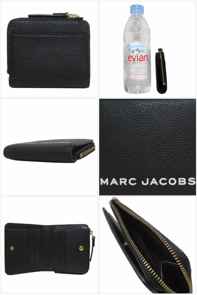 マークジェイコブス 財布 二つ折り財布 MARC JACOBS レザー ザ ボールド ミニ コンパクト ジップ ウォレット  M0017140-008(ニュウブラッ｜au PAY マーケット