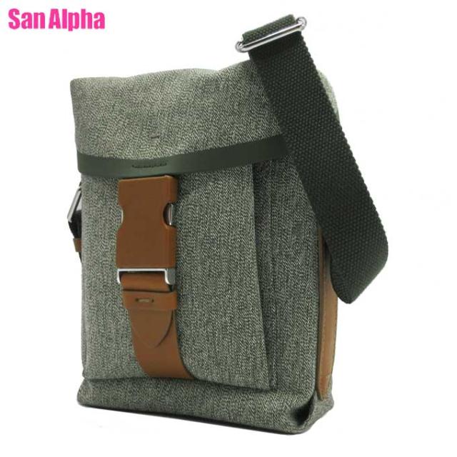 メゾンマルジェラ バッグ ショルダーバッグ Maison Margiela 11 コットン×レザー 4ステッチ 斜め掛け SB1WG0007 P4761 H0757 (グレー系マルチ) レディース アウトレット