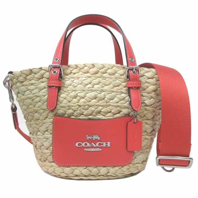 コーチ トートバッグ COACH スモール ストロー 2WAYトート CJ519 SNATG アウトレット レディース｜au PAY マーケット