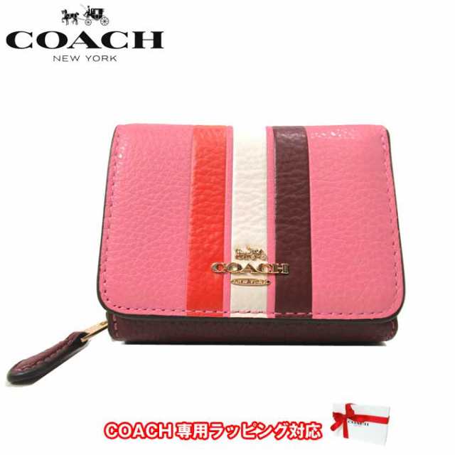 コーチ 財布 レディース COACH C4525 IMSQ0 レザー ストライプ