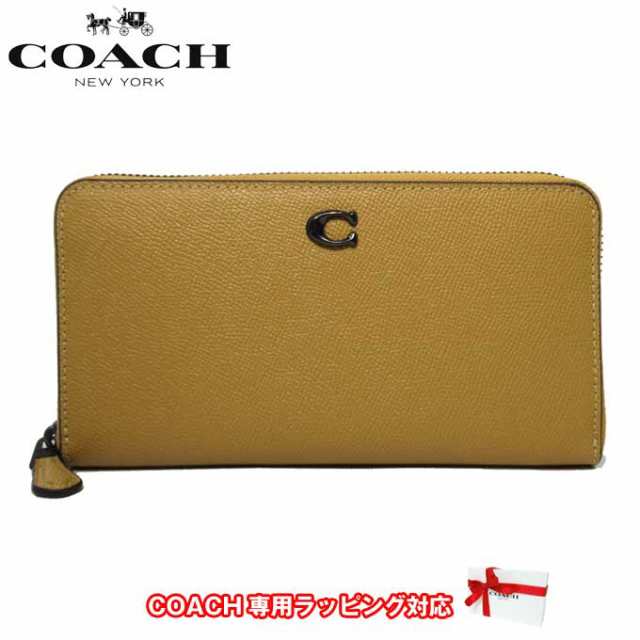 coach 《新品》コーチクロスグレインレザー アコーディオンジップ長財布☆