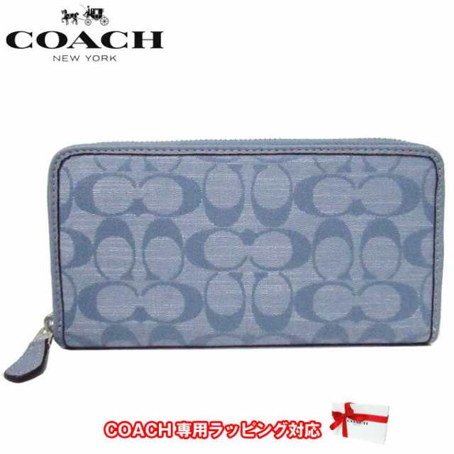 コーチ COACH 長財布 アコーディオンウォレット シグネチャー