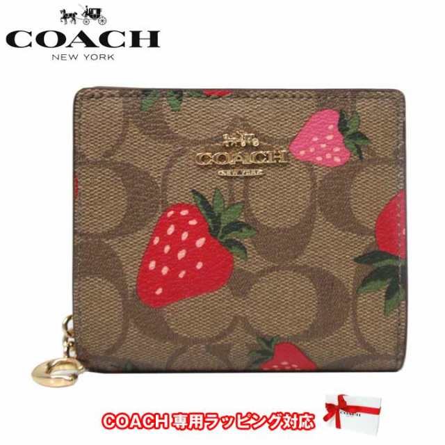 コーチ 財布 COACH アウトレット ホリデー ベル プリント スナップ