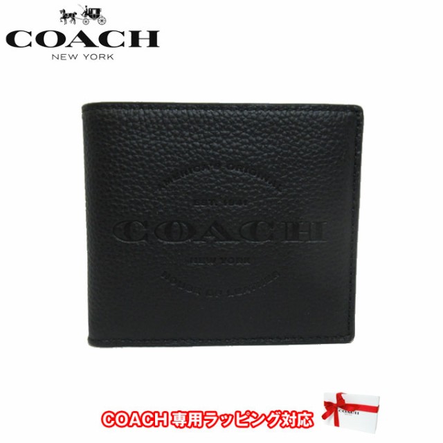 コーチ アウトレット Coach 財布 F レザー ロゴ ダブル ビルフォード ウォレット 二つ折り財布 小銭入れなし Blk ブラック メンの通販はau Pay マーケット Sanalpha