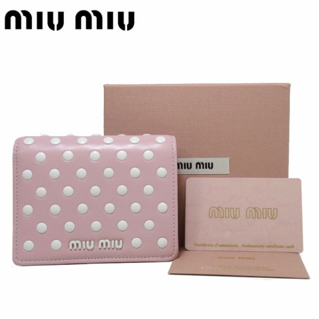 ミュウミュウ 二つ折り財布 MIU MIU レディース 5MV204 レザー