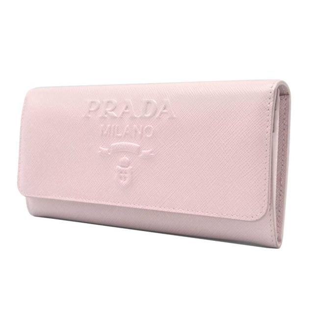 送料無料・返品可♪プラダ 長財布 1MH132 ナイロン/レザー ブラック  
