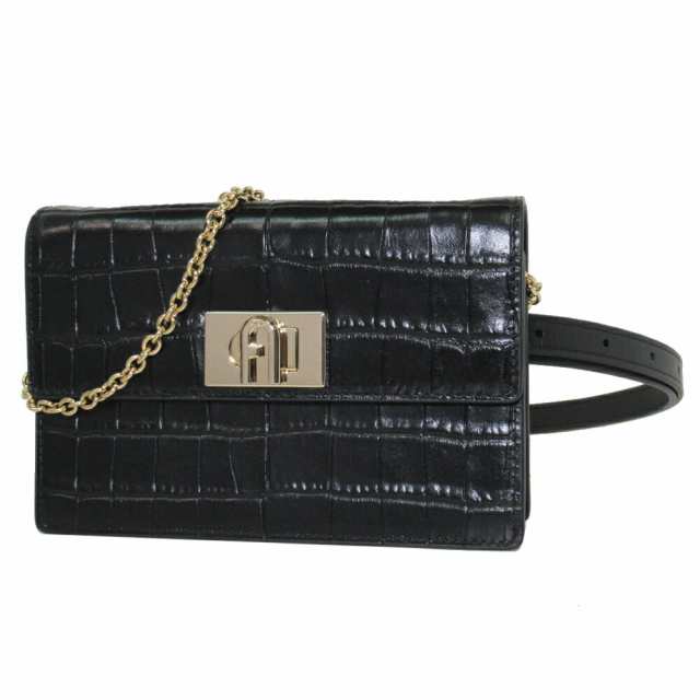 中古（SAランク）】 フルラ ショルダー ショルダーバッグ FURLA クロコ 