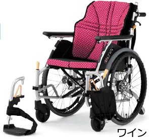 らくらく3Dバックサポート採用車いす アルミ自走式車椅子 ウルトラU6