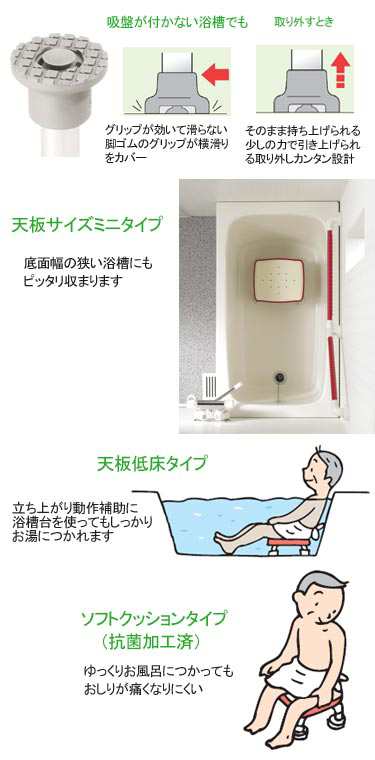 安寿 ステンレス製浴槽台R“あしぴた”ミニ ソフトクッションタイプ12-15