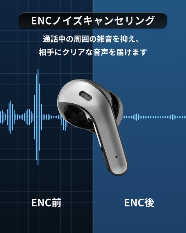 タイムセール】ワイヤレスイヤホン bluetooth 5.4 バッテリー 残量表示 