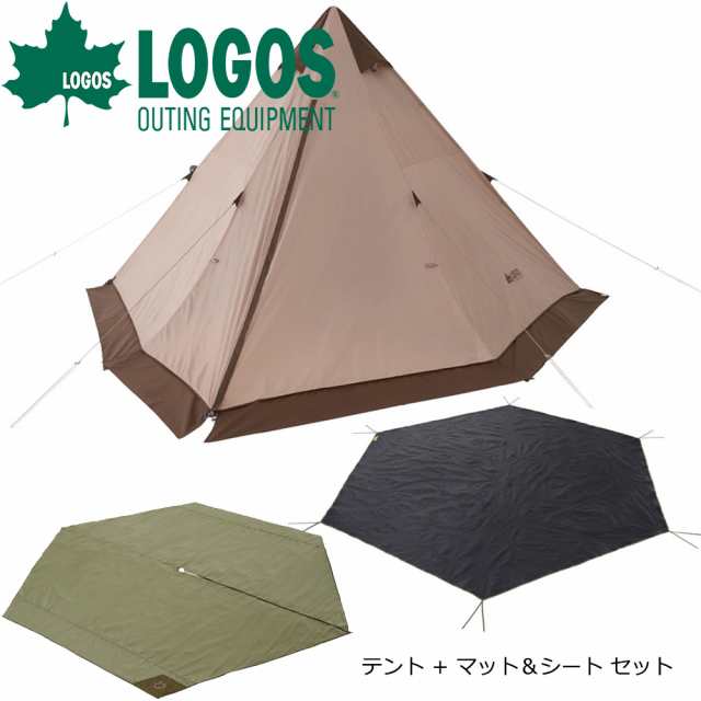 ☆満点の☆ ロゴス LOGOS テント Tradcanvas VポールTepee400セット-BB