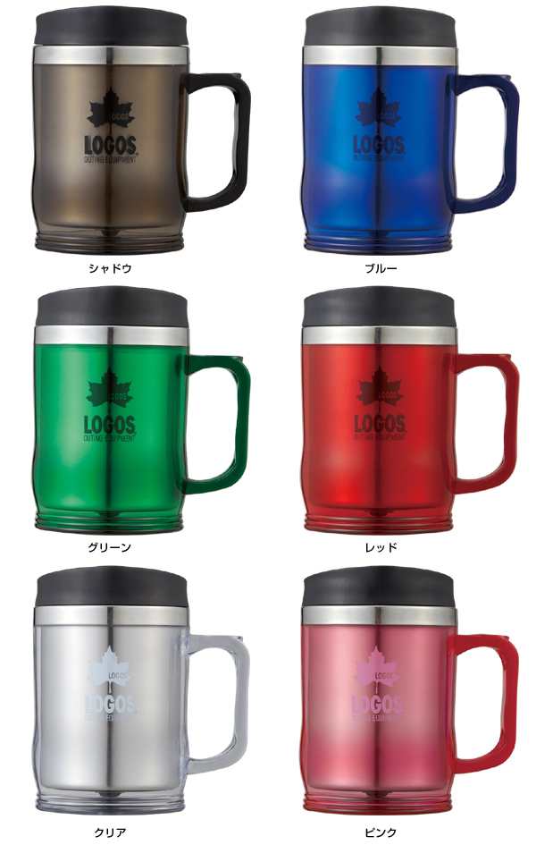 グリーン　保温　ピクニック　フタ付き　ロゴス　mag　ブランド　プリメイヤーマグ　レッド　レジャー　LOGOS　激安アウトレットストア　420ml　シャドウ　マグカップ　蓋付き　キ