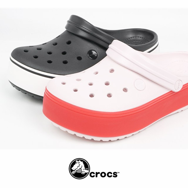 red platform crocs