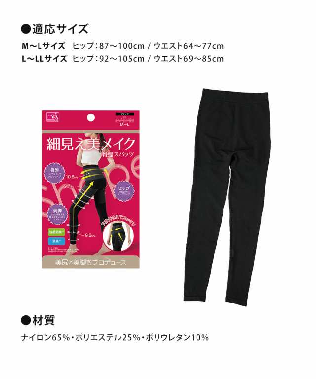 着圧 加圧 スパッツ 骨盤矯正に！男女兼用 七分丈 厚手 ブラック S