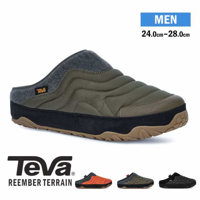 TEVA サボサンダル メンズ 冬 裏起毛 暖かい 防寒 クロッグシューズ スリッポン メンズ 軽量 防滑 撥水 キャンプ アウトドア スリッパ キ