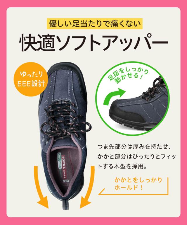 ウォーキングシューズ レディース 通勤 3e 幅広 スニーカー カジュアル