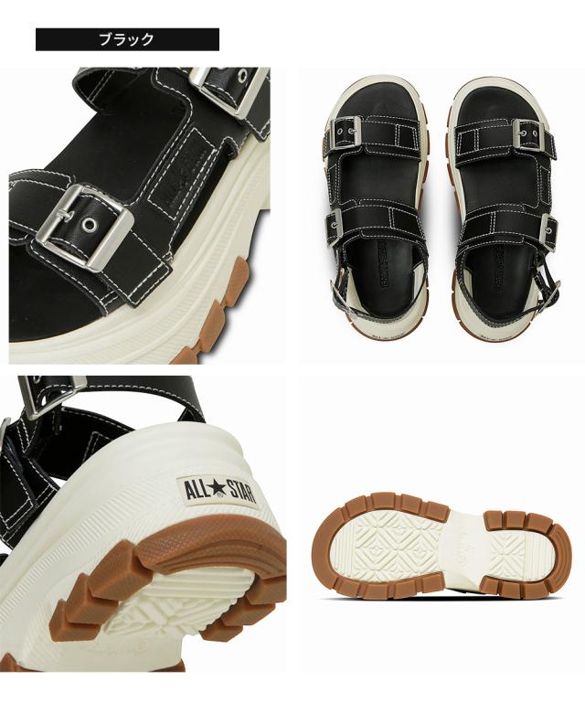 コンバース オールスター トレックウエーブ サンダル 厚底 スポーツサンダル スポサン ストラップサンダル 6.5cm 黒 カジュアル レディース アウトドア プラットフォーム リリーホワイト converse ALL STAR TREKWAVE SANDAL