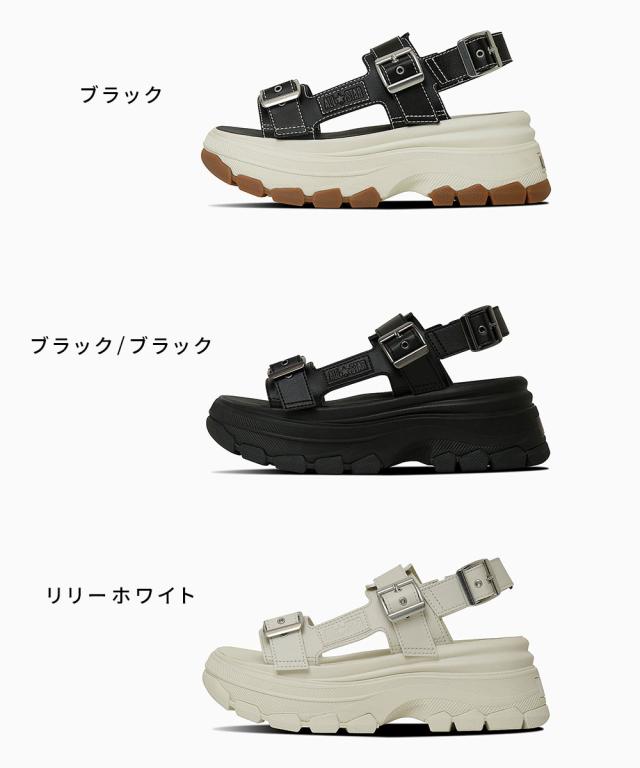 コンバース オールスター トレックウエーブ サンダル 厚底 スポーツサンダル スポサン ストラップサンダル 6.5cm 黒 カジュアル レディース アウトドア プラットフォーム リリーホワイト converse ALL STAR TREKWAVE SANDAL
