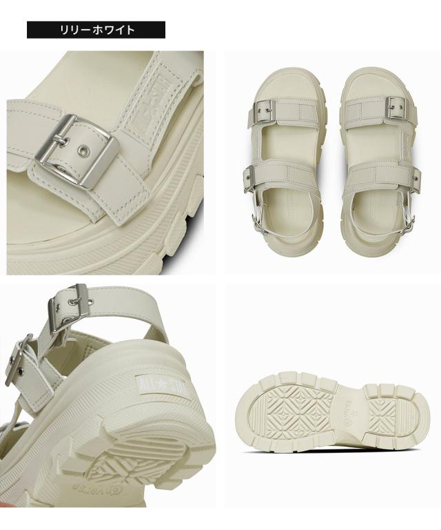 コンバース オールスター トレックウエーブ サンダル 厚底 スポーツサンダル スポサン ストラップサンダル 6.5cm 黒 カジュアル レディース アウトドア プラットフォーム リリーホワイト converse ALL STAR TREKWAVE SANDAL