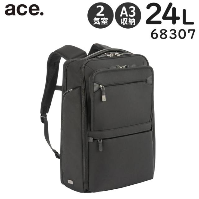 ace. EVL-4.0 バックパック (24L) A3収納 15.6インチPC対応 2気室 撥水 ビジネスリュック 通勤 出張 エースジーン 68307の通販は