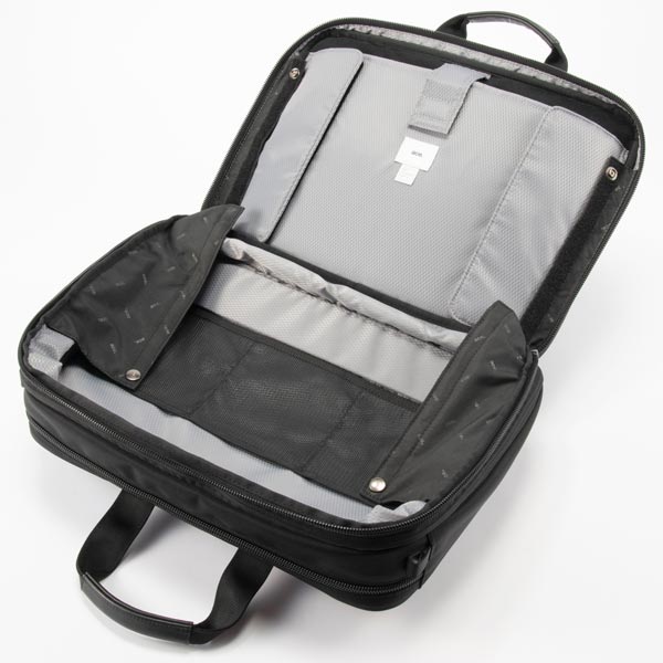 ace. EVL-4.0 3WAYブリーフケース (21L) マチ拡張 B4収納 15.6インチPC対応 2気室 撥水 ビジネスバッグ 通勤 出張 エースジーン 68309_4