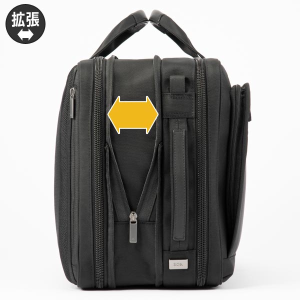 ace. EVL-4.0 3WAYブリーフケース (21L) マチ拡張 B4収納 15.6インチPC対応 2気室 撥水 ビジネスバッグ 通勤 出張 エースジーン 68309_7