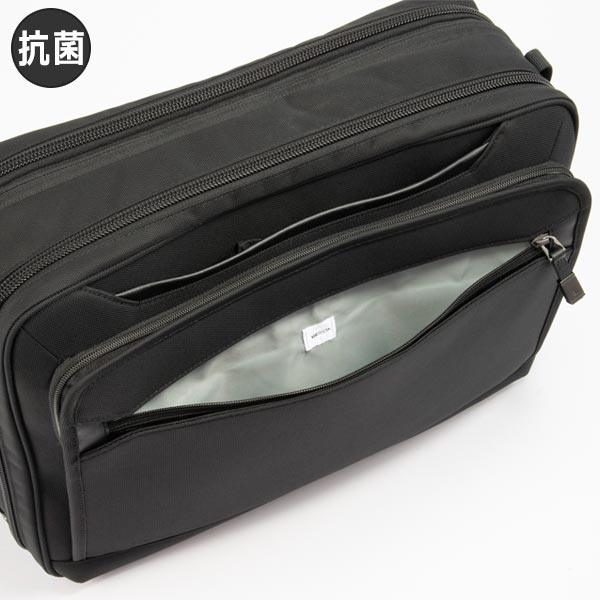 ace. EVL-4.0 3WAYブリーフケース (21L) マチ拡張 B4収納 15.6インチPC対応 2気室 撥水 ビジネスバッグ 通勤 出張 エースジーン 68309_9