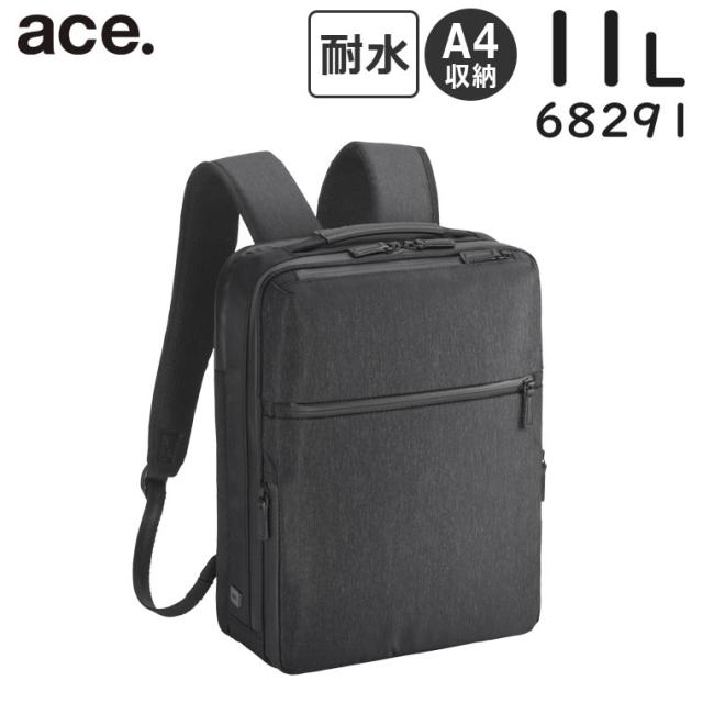 ace. ガジェタブル ヘザー2 薄型リュック (11L) 撥水 杢調素材 A4収納 13.3インチPC対応 エースジーン 68291
